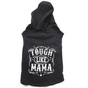 Small Dog Hooded T-Shirt Rock "Tough Like Mama" Shirt Doggie Clothes